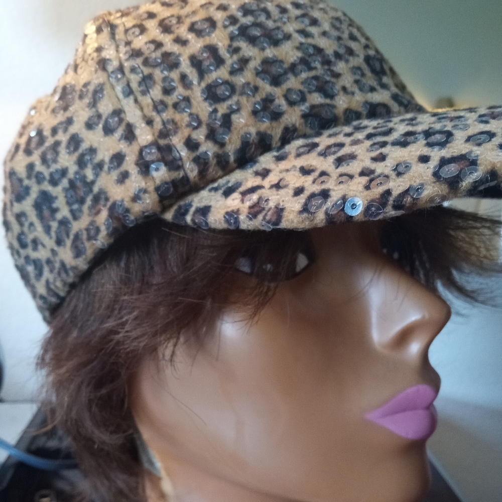 Brown Classic Ball Cap Style Shimmer Hat Accessories